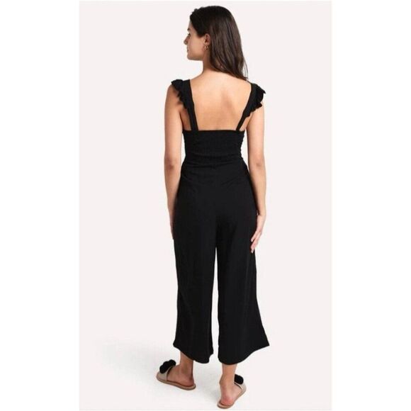 Lspace New Solid Black Pasadena Tank Long Jumper Jumpsuit Small - Picture 3 of 7